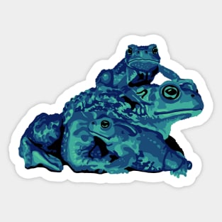 Teal Toads Sticker